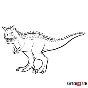 dibujando del Carnotaurus!