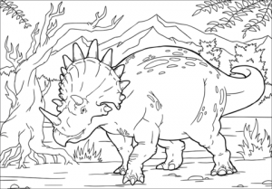 manera de colorear un triceratops