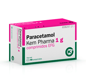 paracetamol de la marca Kern Pharma de 1g